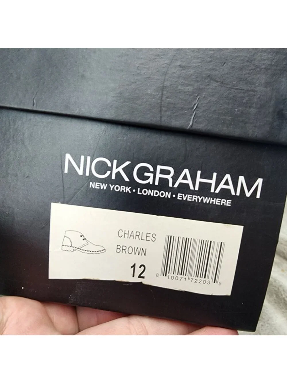 Nick Graham Shoes Mens Size 12 Charles Brown Faux Leather Chukka Boots *NWT*